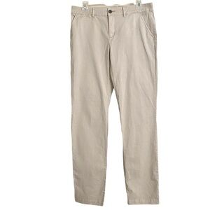 Garnet Hill Organic Cotton Khaki Pants 6 Basic Neutral Summer
